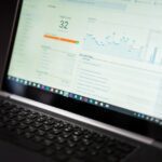 everysize - A laptop displaying an analytics dashboard with real-time data tracking and analysis too